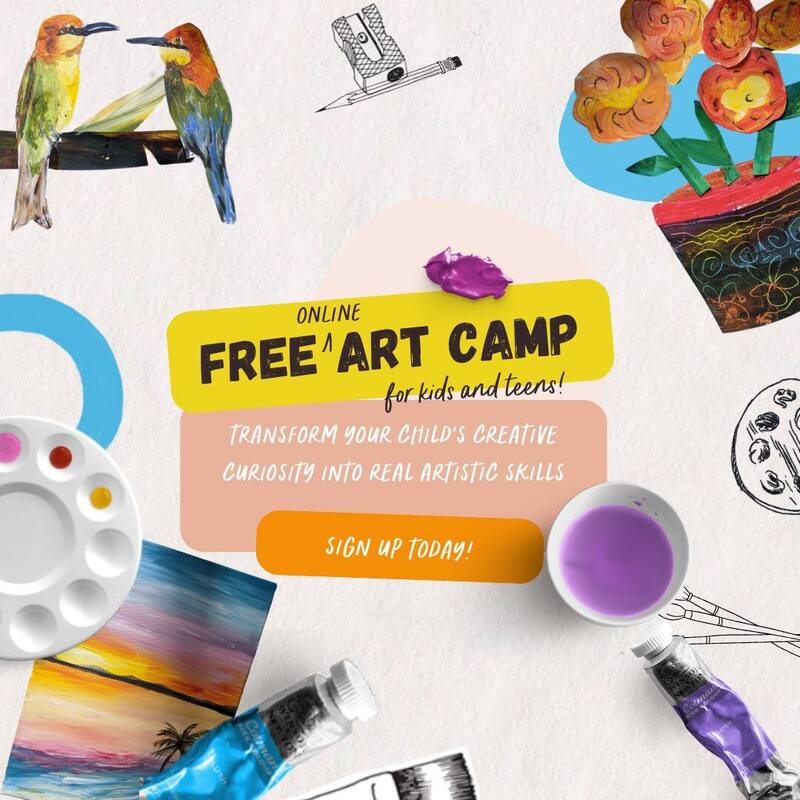 Online Free Art Camp for kids and teens